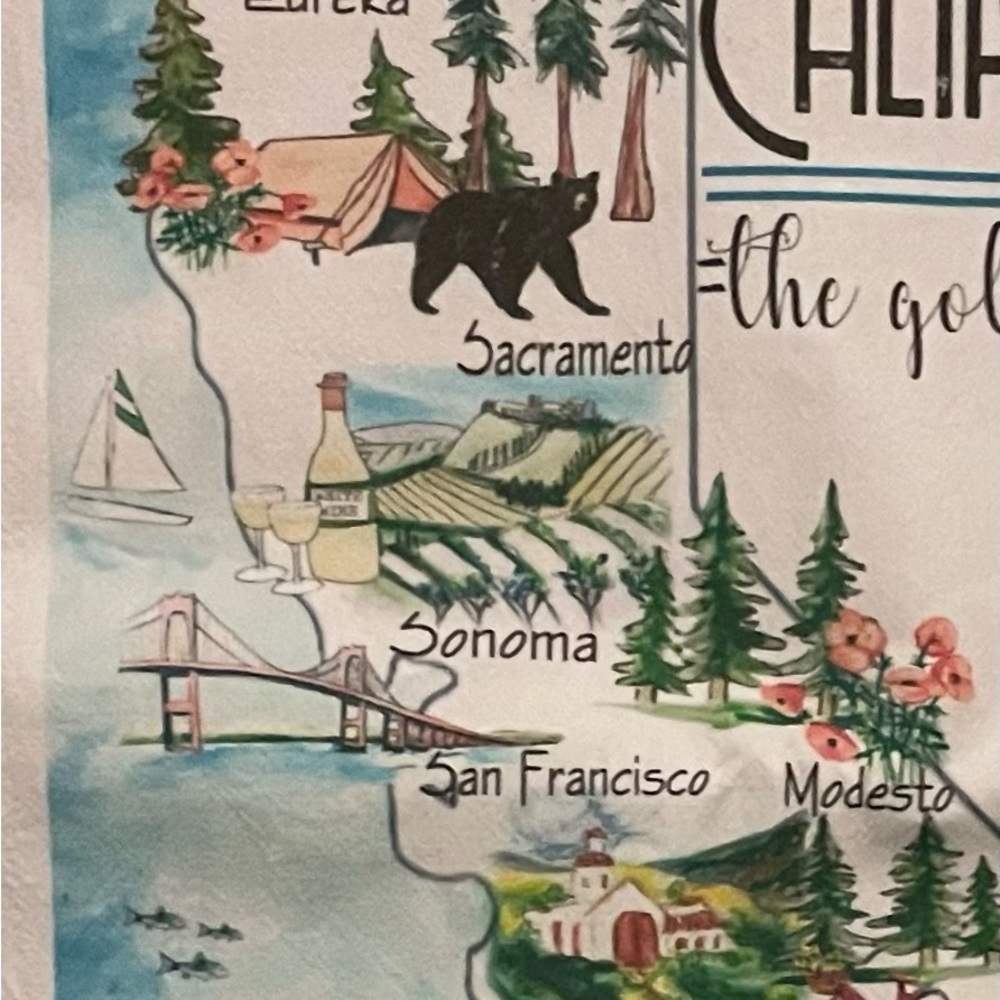 California-Themed Kitchen Towel - Picture 3 of 4